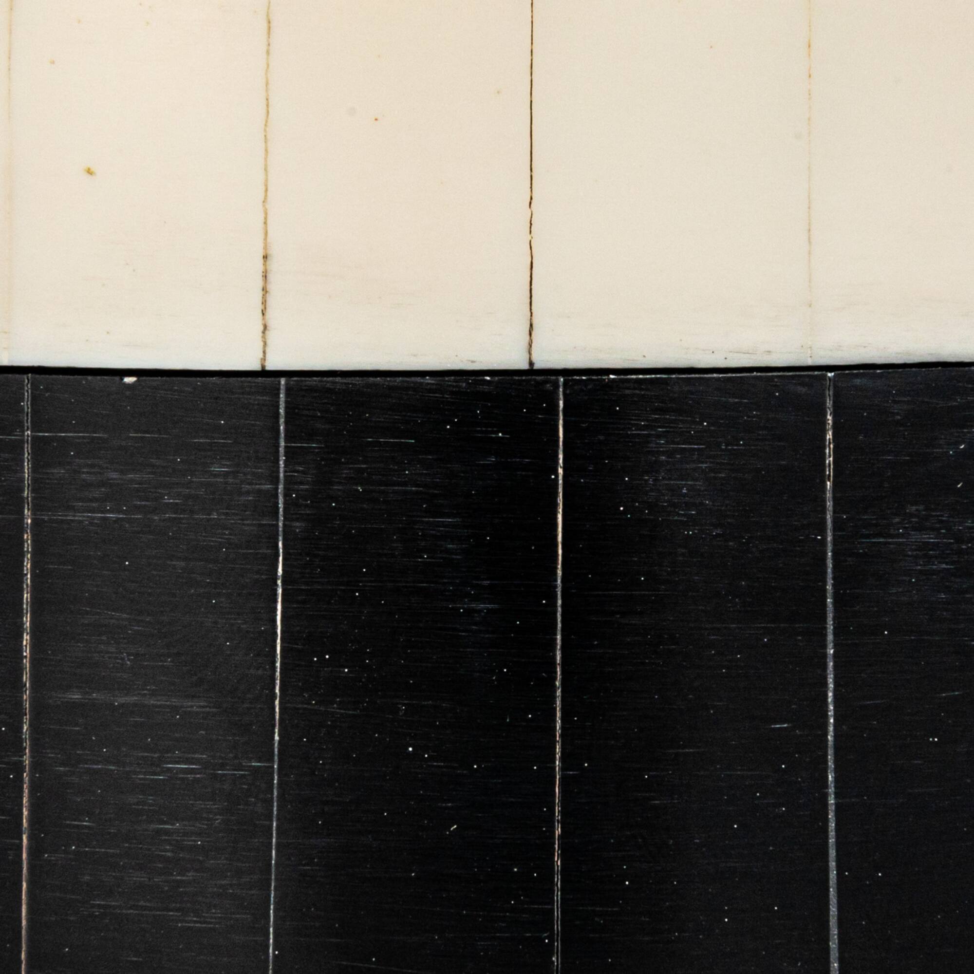 Hello Honey® 4.5" Black & White Striped Round Reclaimed Wood Box